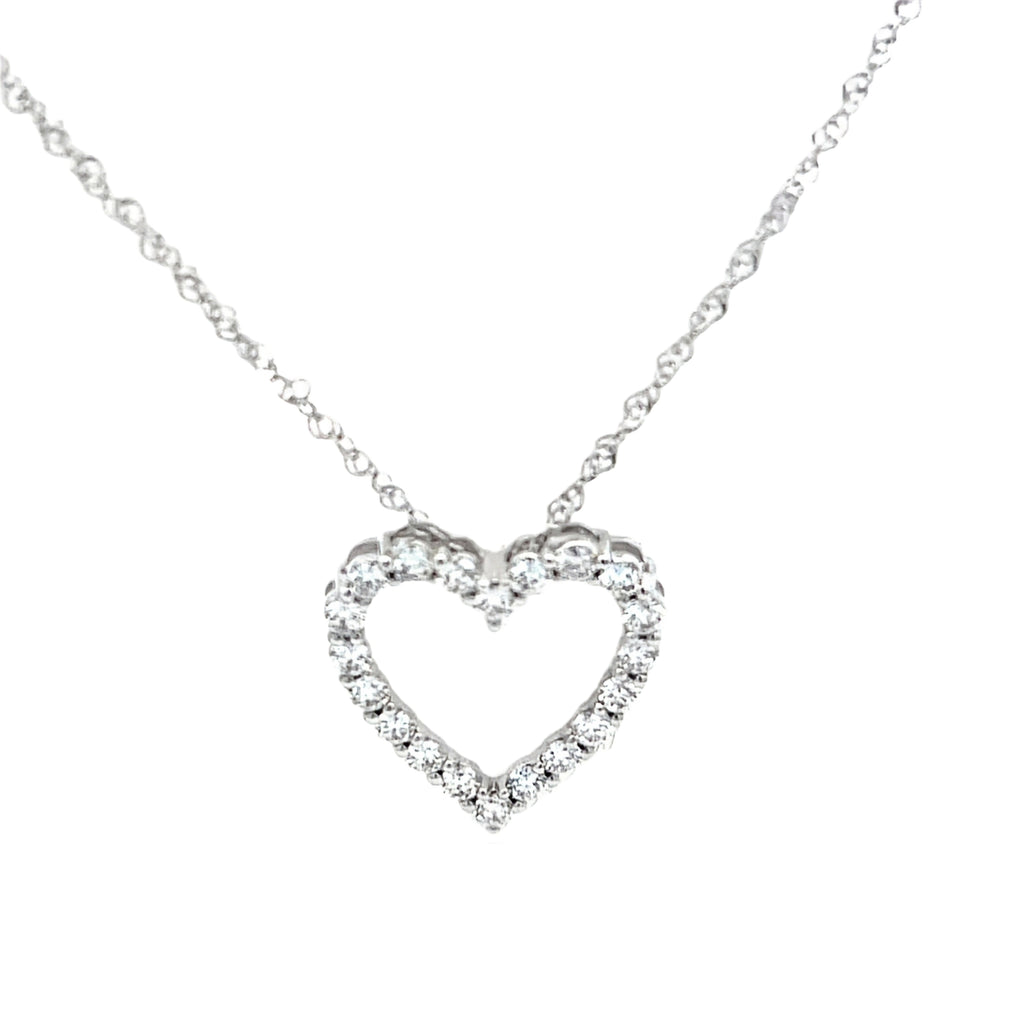 Lab-Grown Mini Heart Pendant Necklace