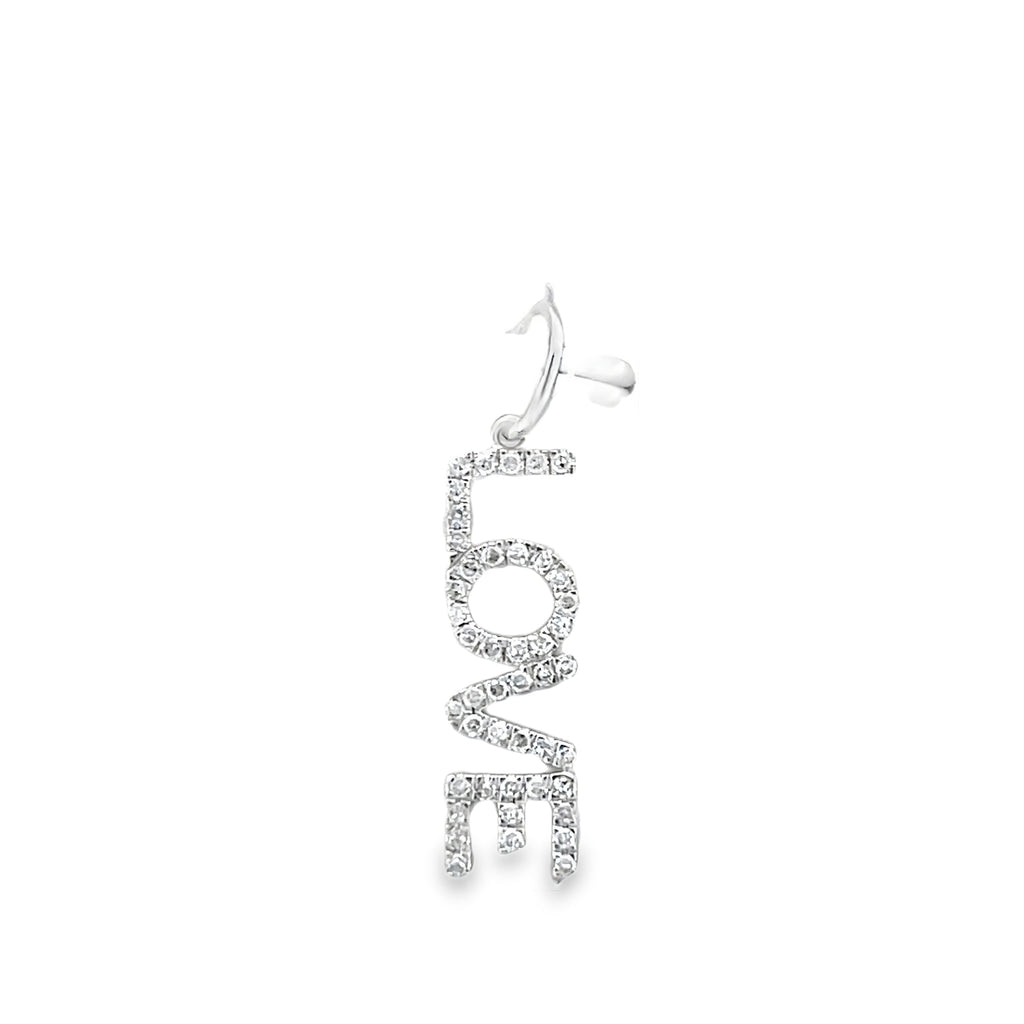 Pave Diamond "Love" Charm