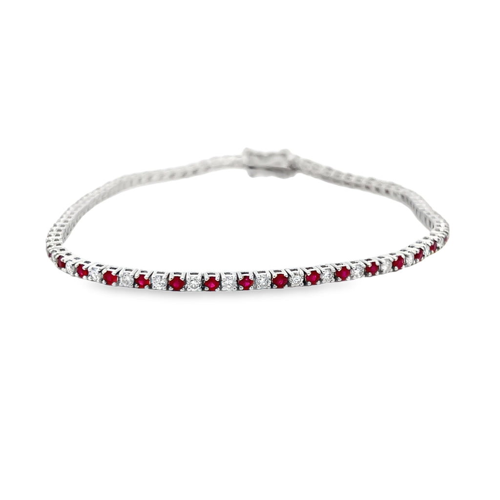 Diamond & Ruby Tennis Bracelet