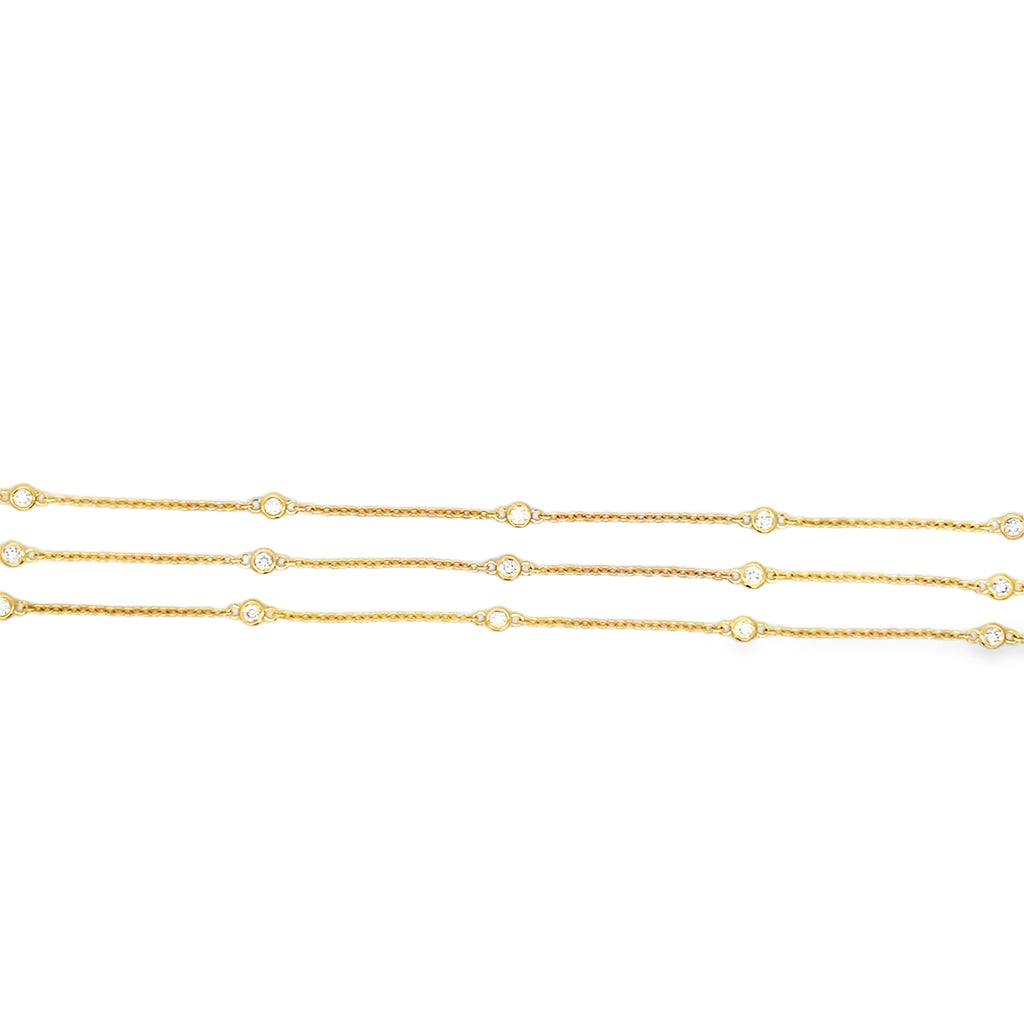 Triple Strand Bezel Bracelet