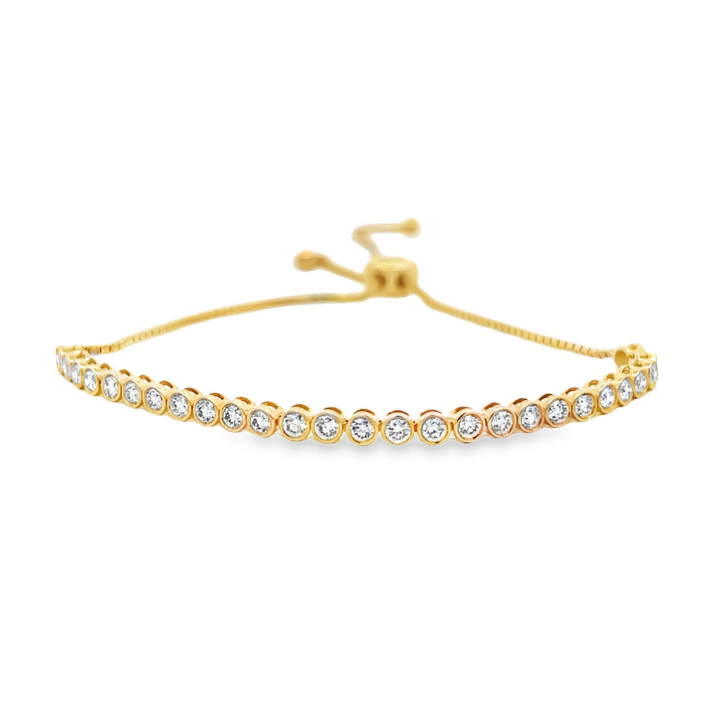 Mini Round Bezel Bolo Tennis Bracelet