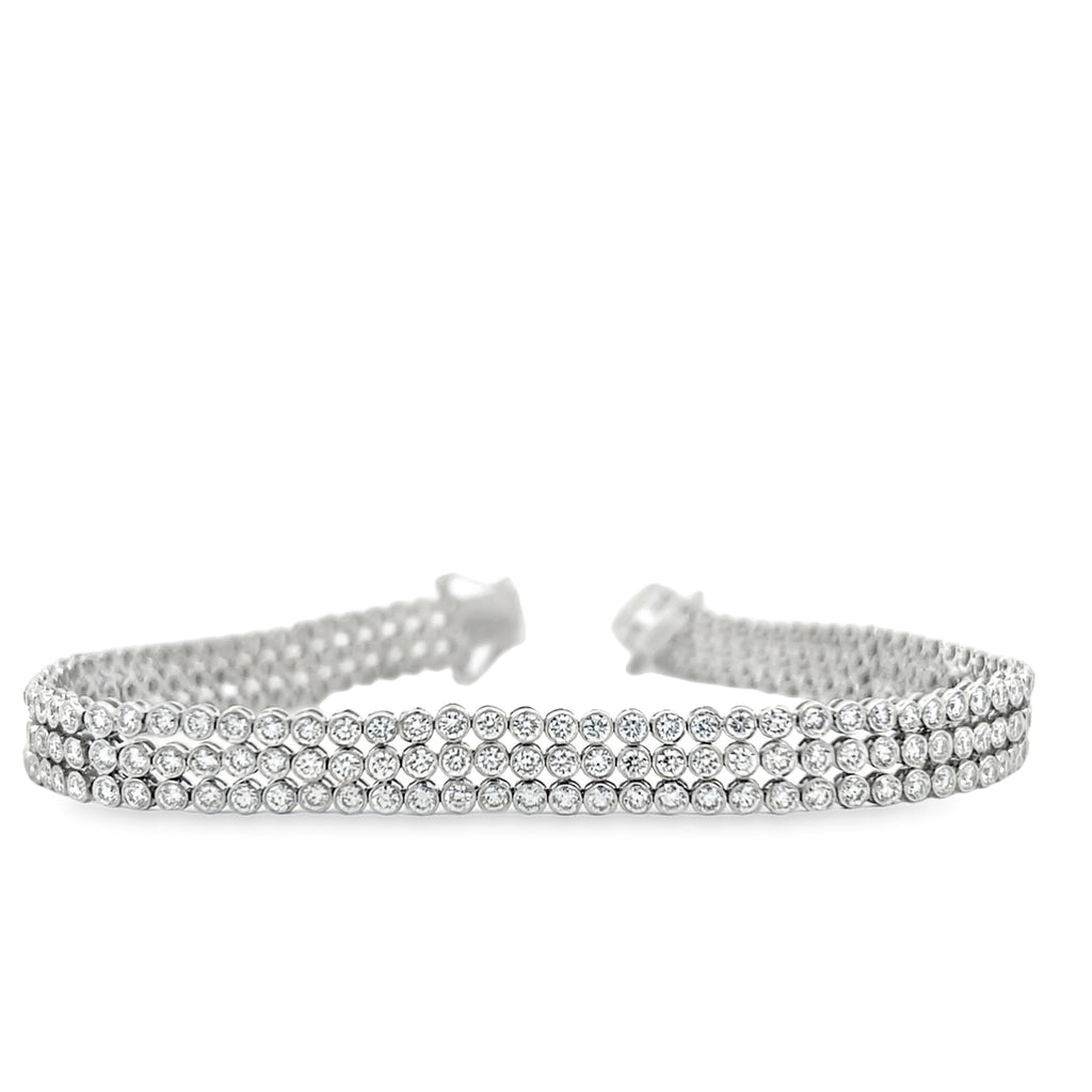 Lab-Grown Triple Row Tennis Bracelet