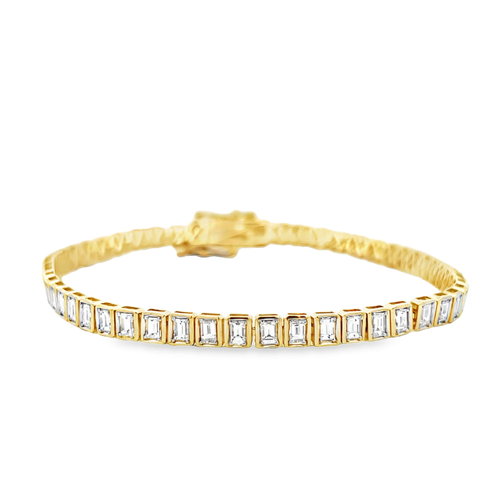 Bezel Baguette Tennis Bracelet