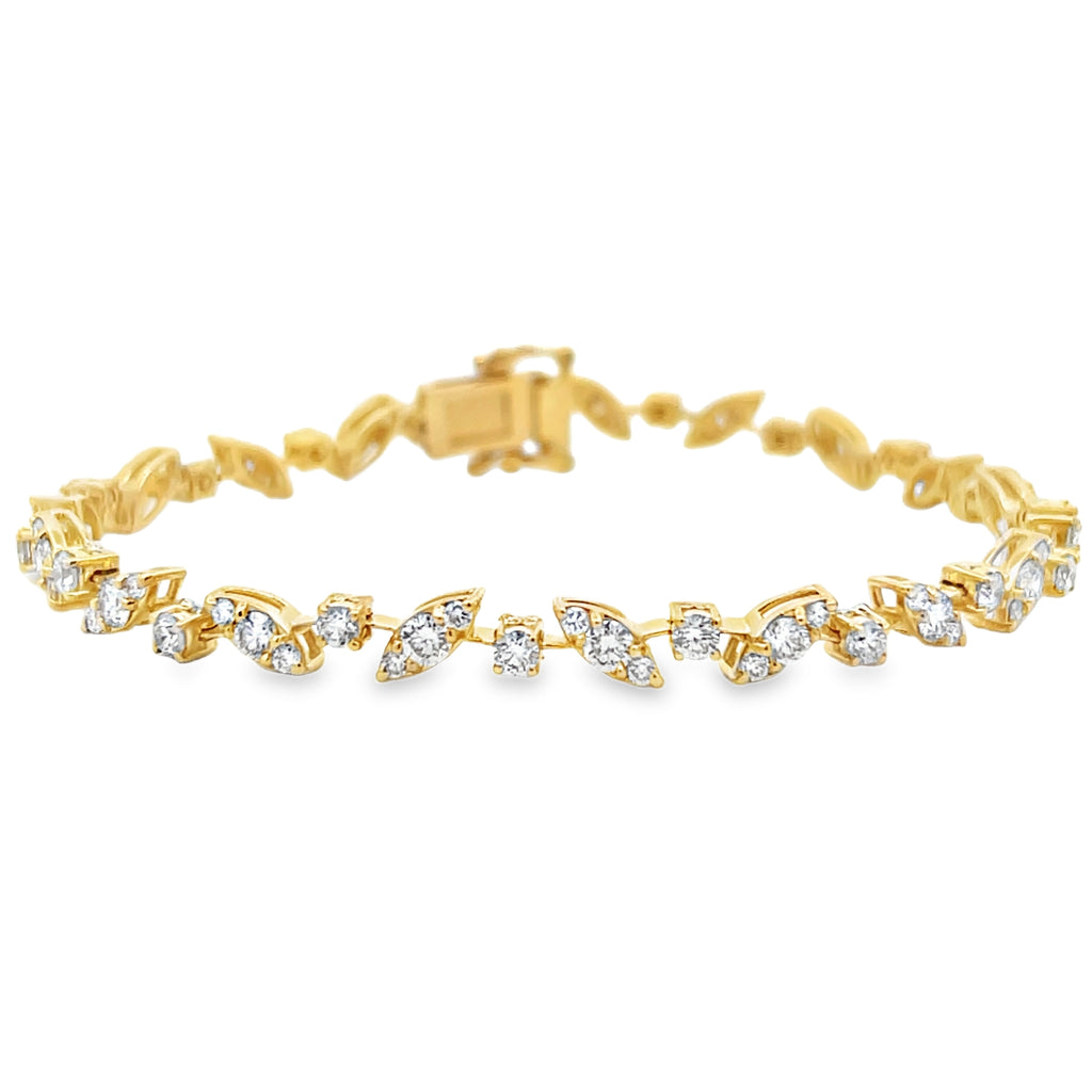 Negative Space Marquise Illusion Tennis Bracelet