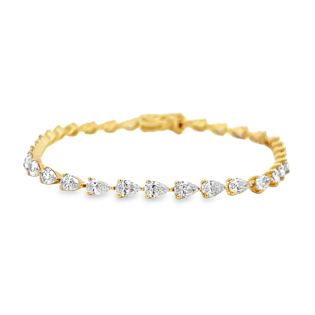 East/West Pear Shape Lab-Grown Diamond Tennis Bracelet