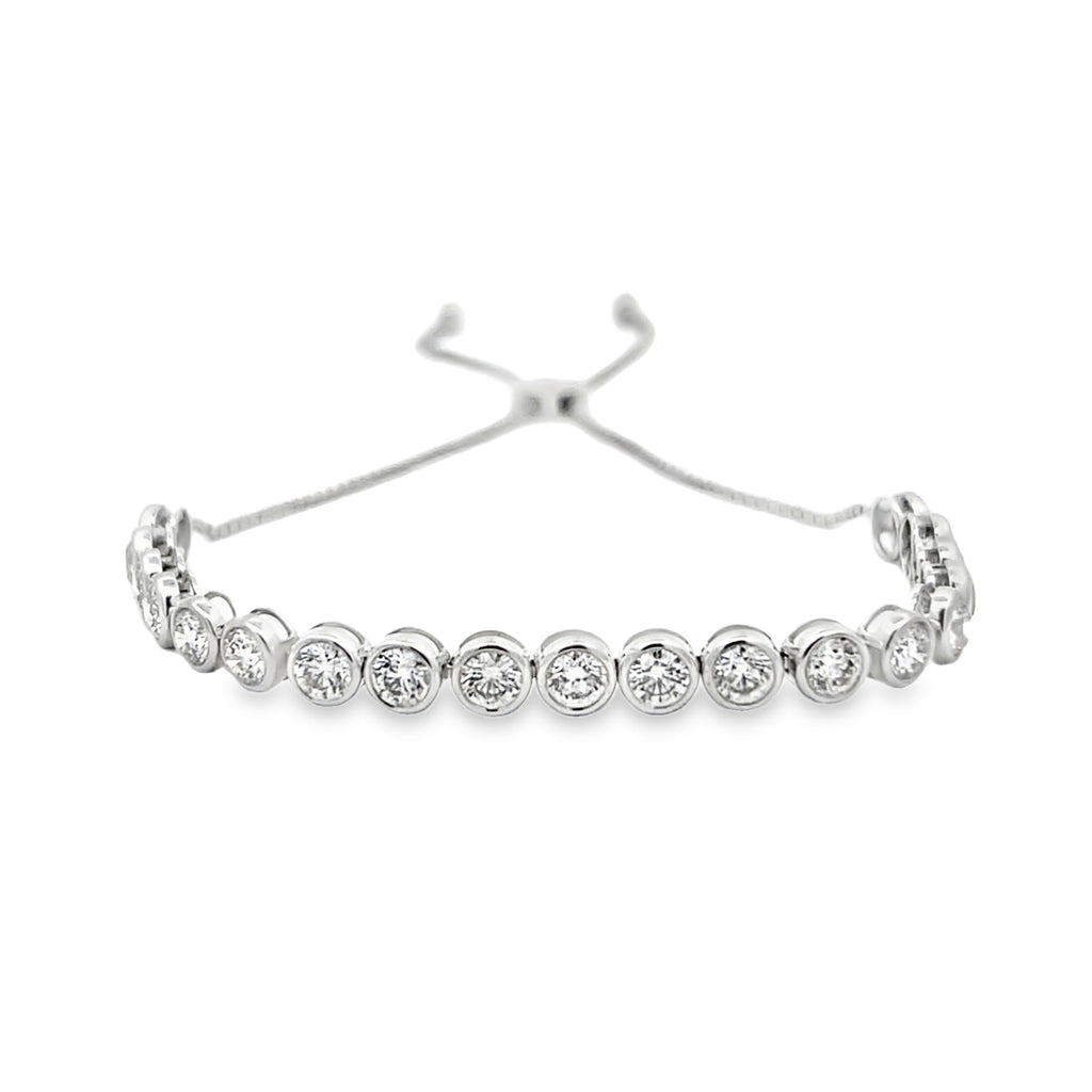 Round Bezel Bolo Tennis Bracelet