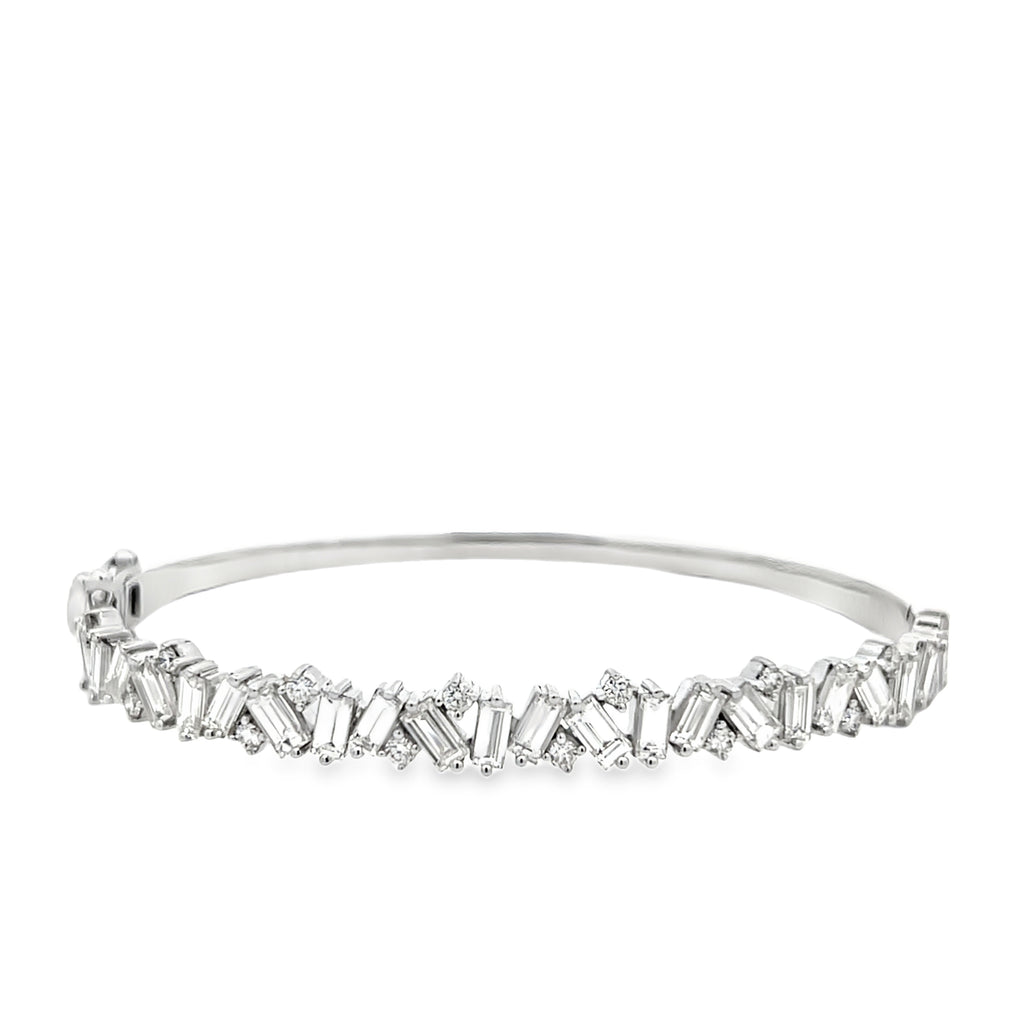 Mixed Shape Diamond Bangle