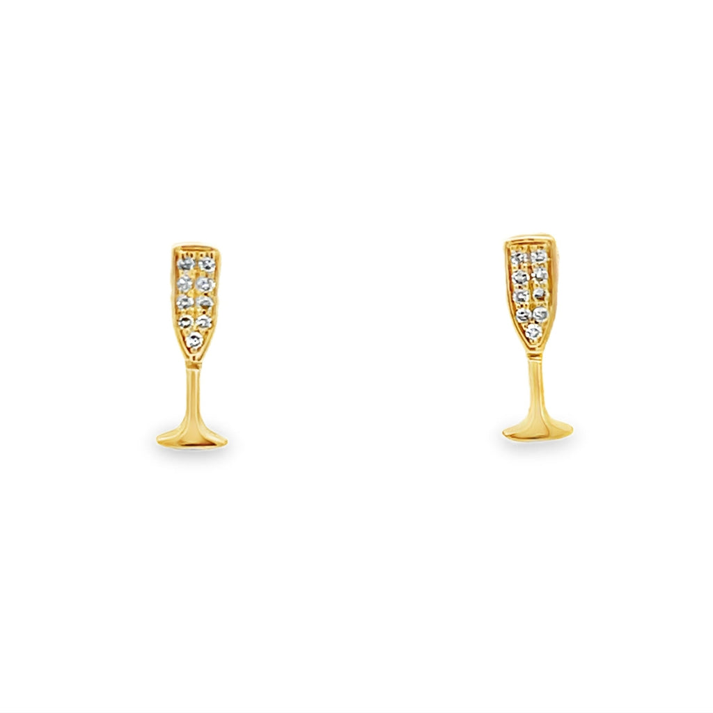 Champagne Flute Stud Earrings