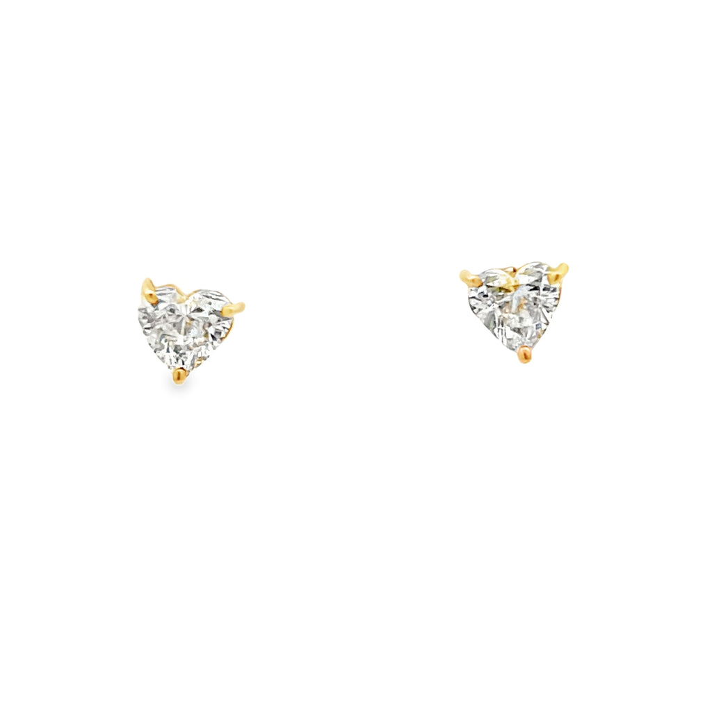 Heart Shaped Diamond Studs