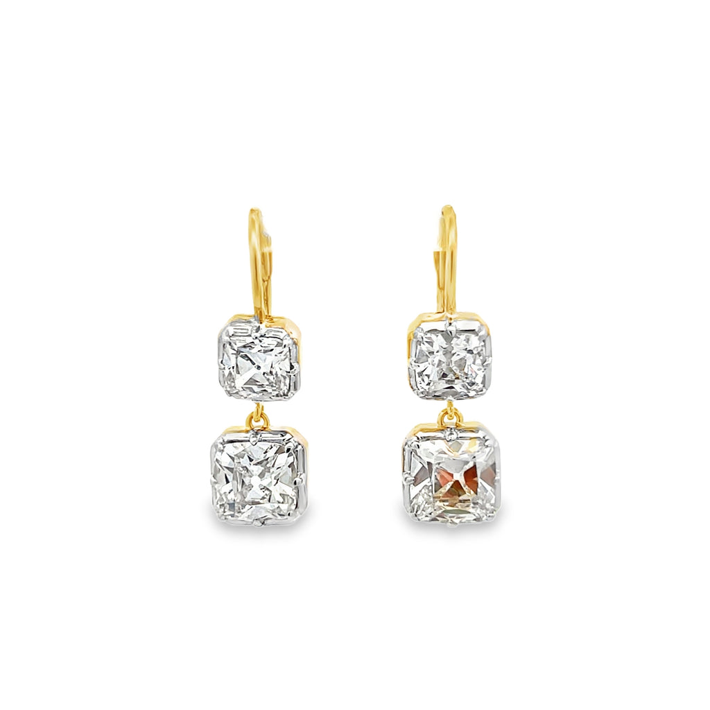 Lab-Grown Old Mine Dangle Earrings