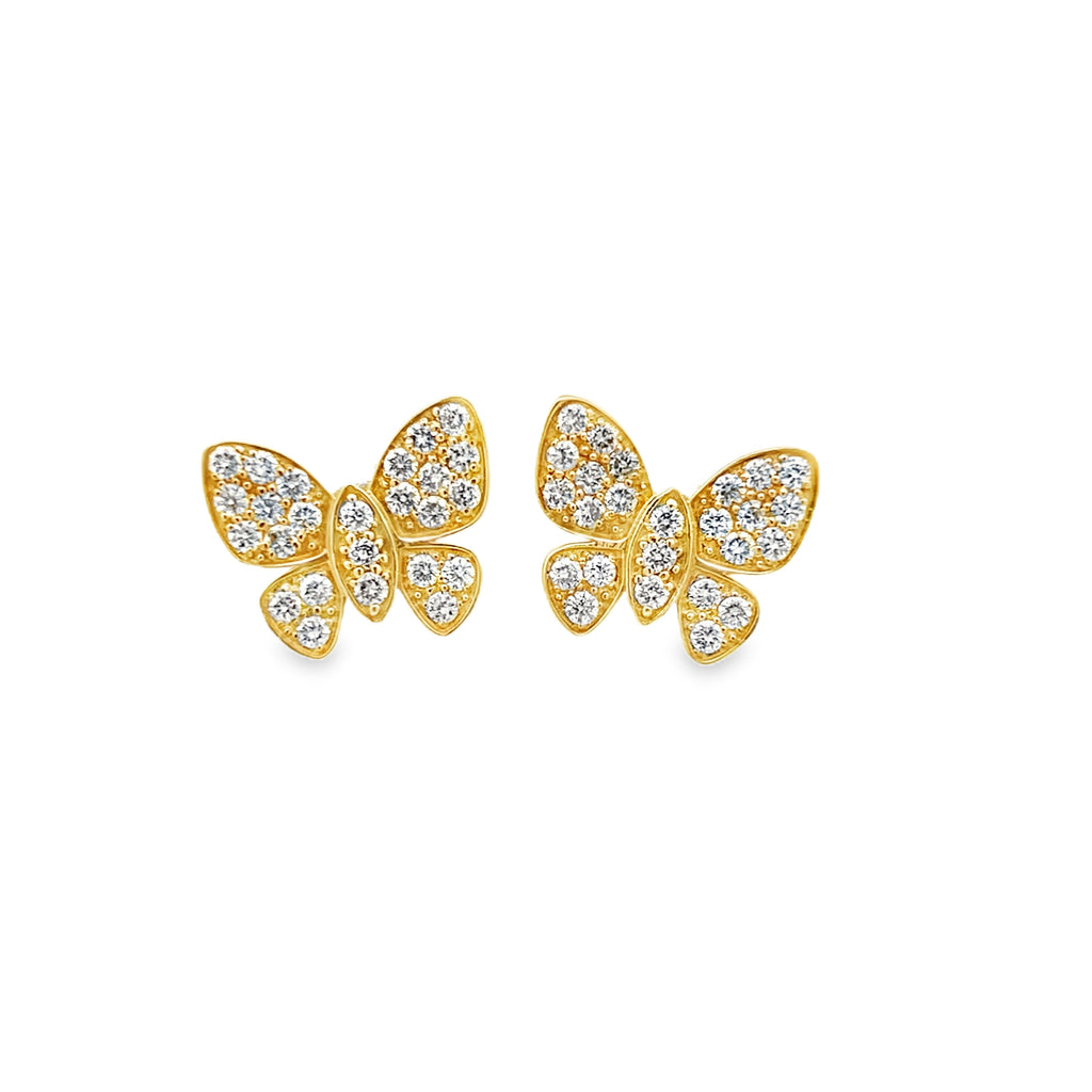 Pave Butterfly Stud Earrings