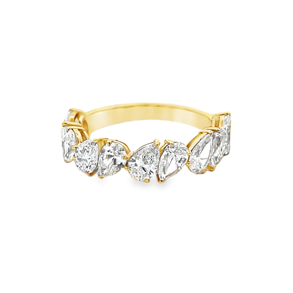 Lab-Grown Alternating Offset Pear Band