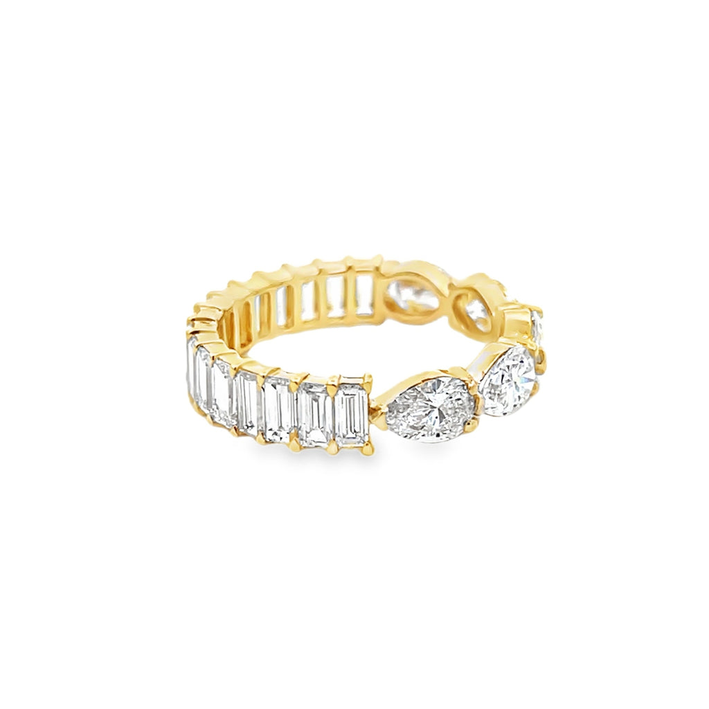 Lab-Grown Baguette & E/W Pear Dirty Martini Eternity Band