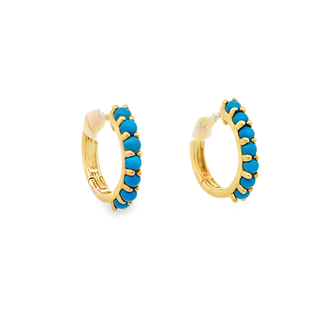 Gold & Turquoise Huggies