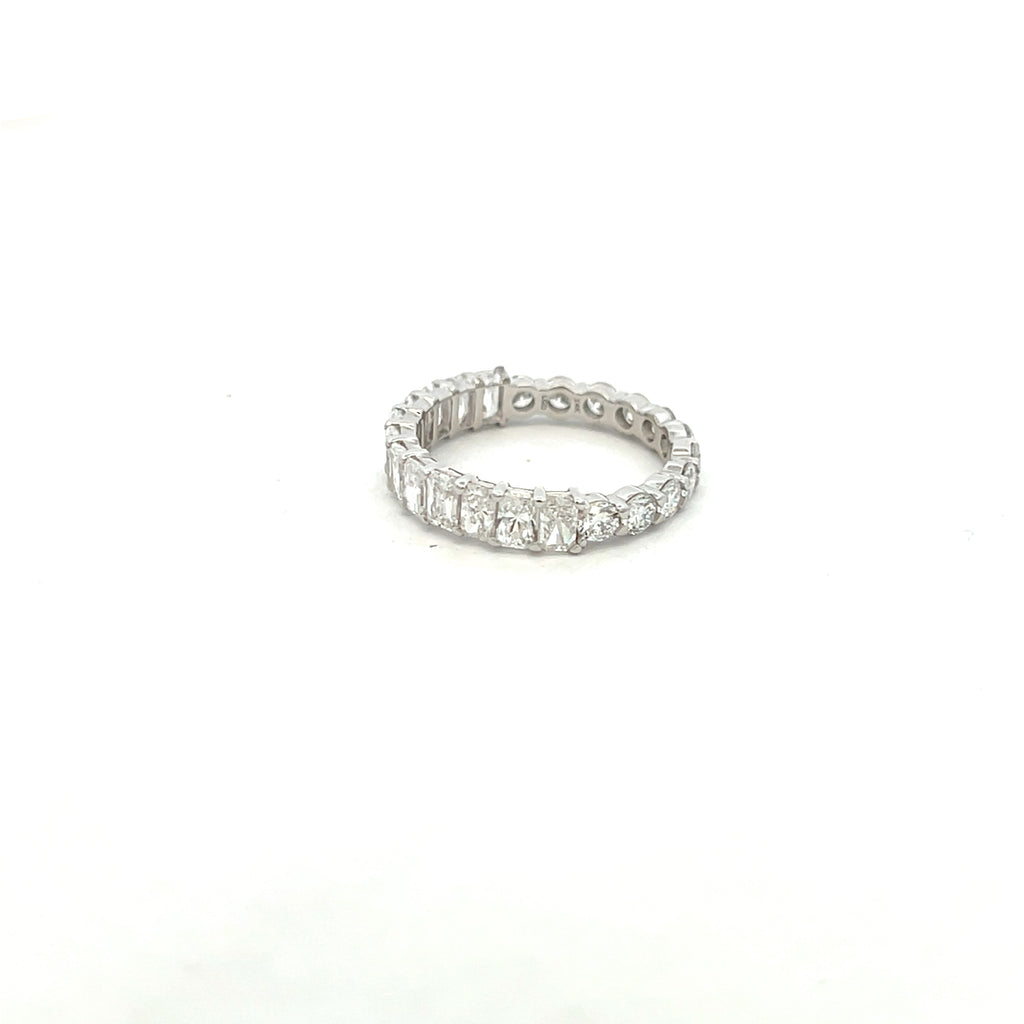 Lab-Grown Radiant & Round Dirty Martini Eternity Band