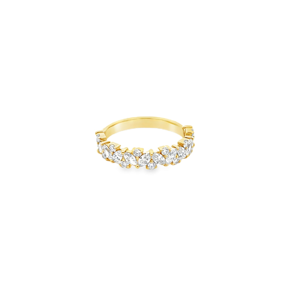 Lab-Grown Offset Marquise & Round Band