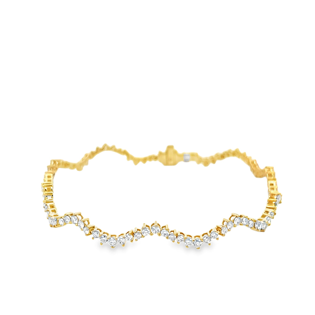 Wavy Diamond Tennis Bracelet