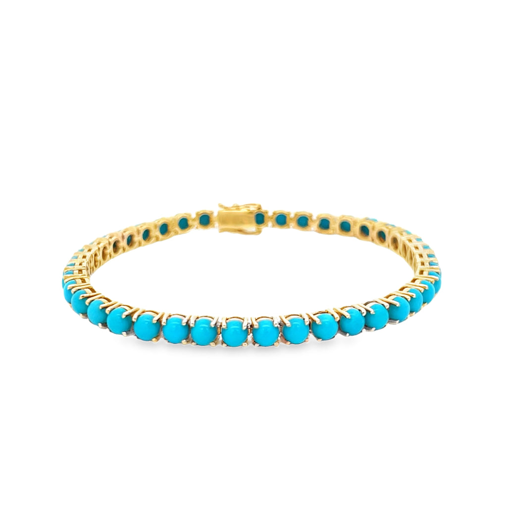 Cabochon Turquoise Tennis Bracelet