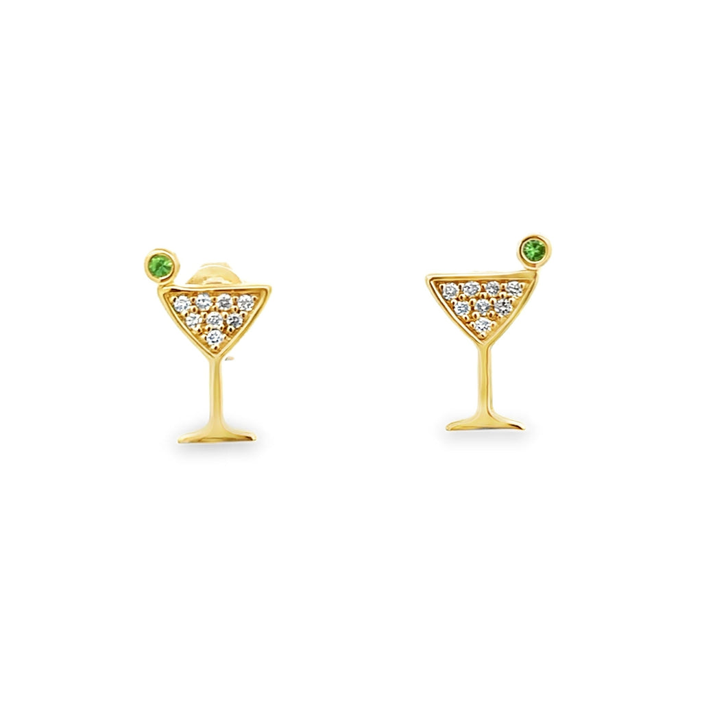 Martini Glass Stud Earrings
