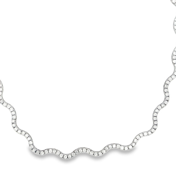 Lab-Grown Wavy Tennis Choker