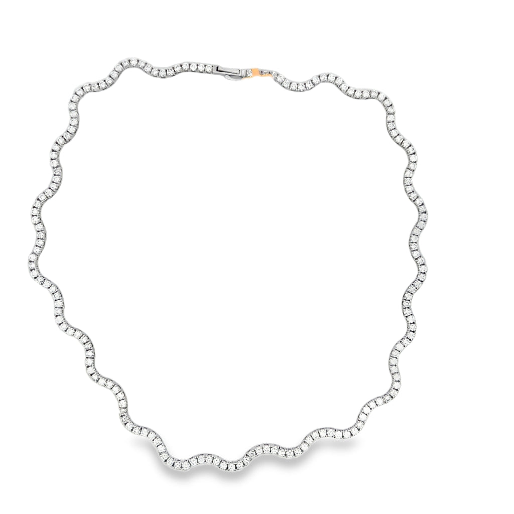 Lab-Grown Wavy Tennis Choker