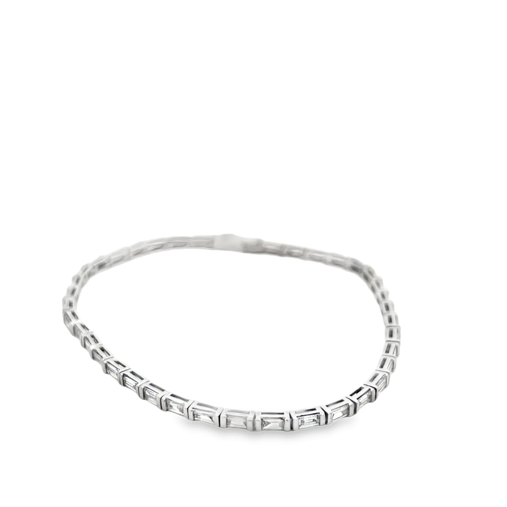 Lab-Grown Bar Set Baguette Tennis Bracelet