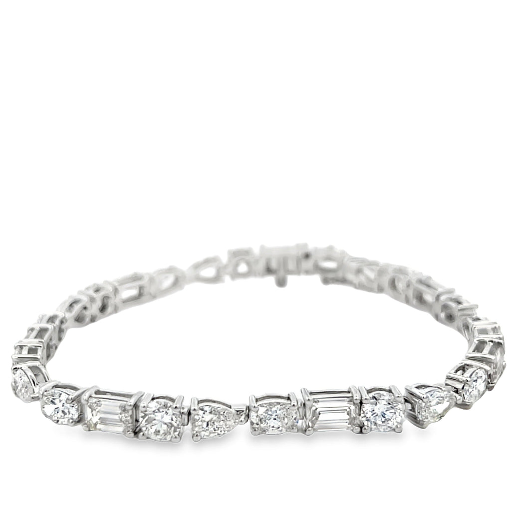 Lab-Grown Pear, Oval, & Emerald Tennis Bracelet