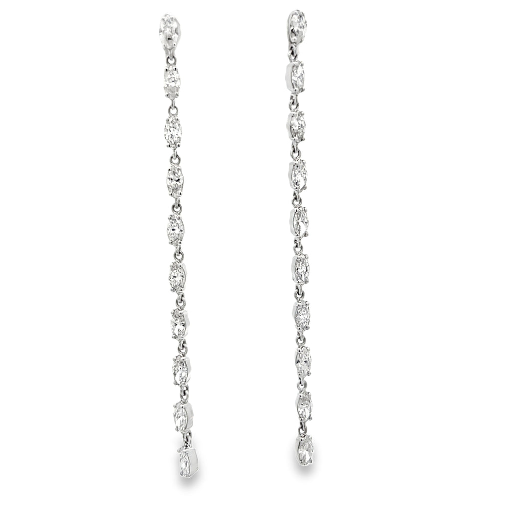 Lab-Grown Marquise Dangle Earrings