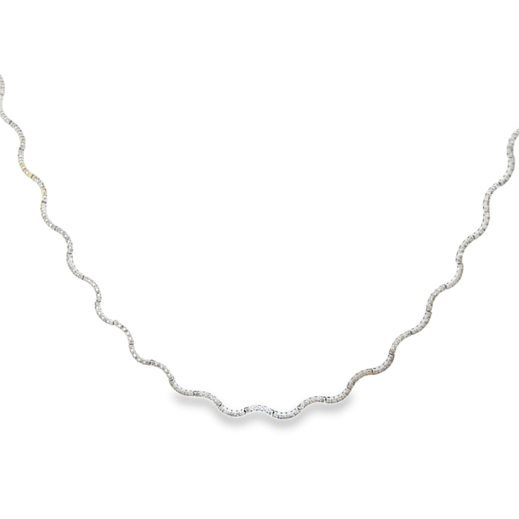 Diamond Wavy Tennis Choker
