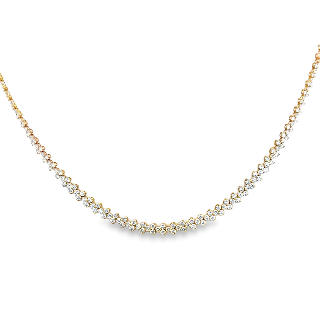 Lab-Grown Diamond Trio Tennis Necklace