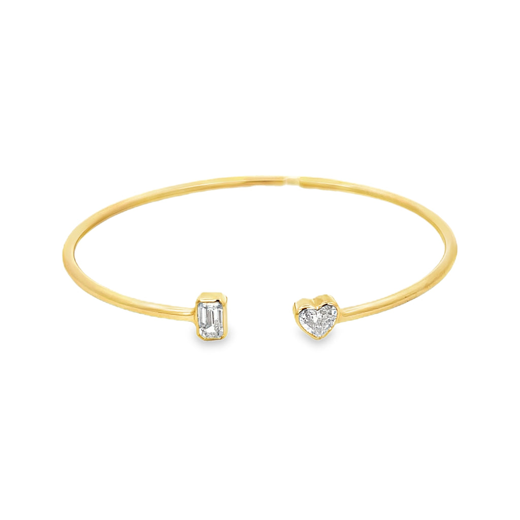 Lab-Grown Bezel Toi Et Moi Bangle