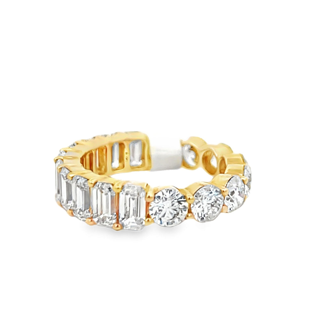 Lab-Grown Round & Emerald Dirty Martini Band