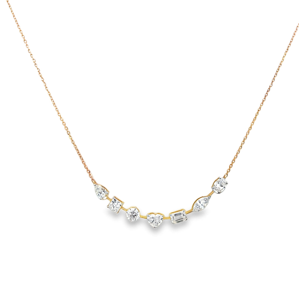 Lab-Grown Negative Space Multi-Shape Necklace