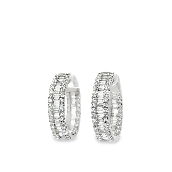 Lab-Grown Inside Out Cosmopolitan Hoops