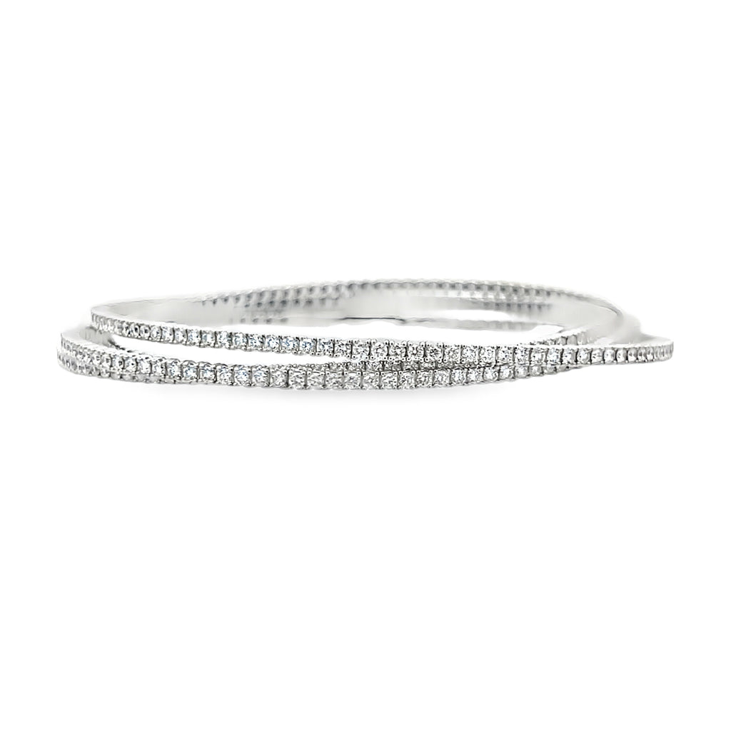 Lab-Grown 4 Way Wrap Tennis Flexi-Bangle
