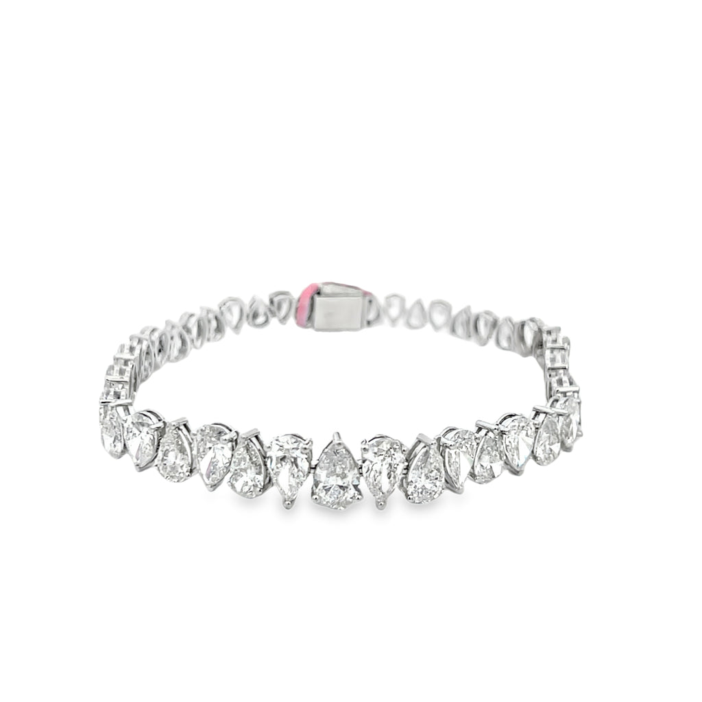 Lab-Grown Jumbo N/S Alternating Pear Tennis Bracelet
