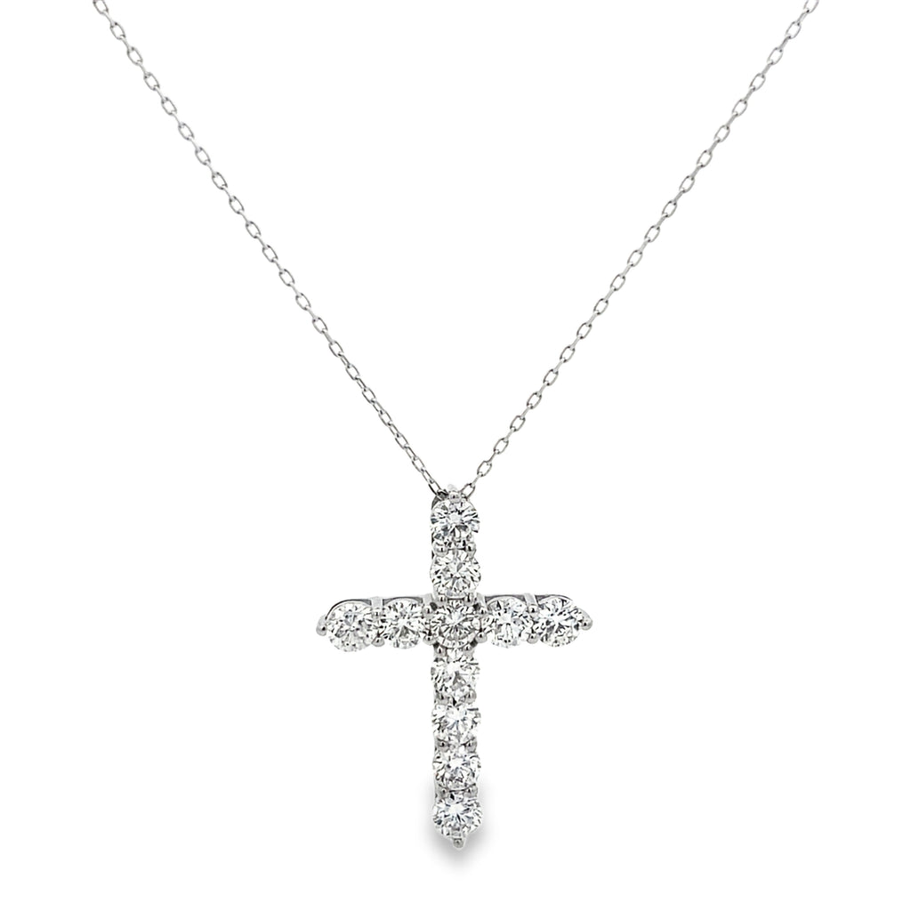 Lab-Grown Large Diamond Cross Necklace