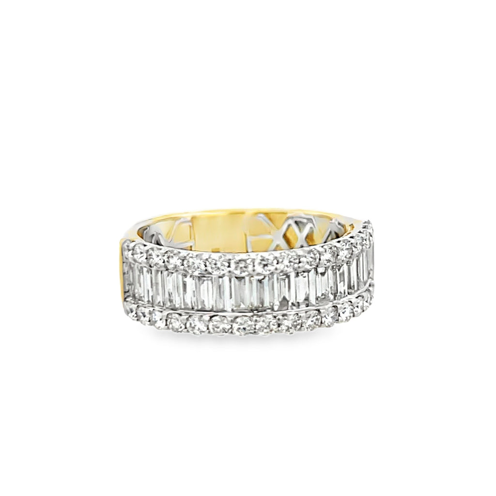 Two Tone Baguette & Round Band