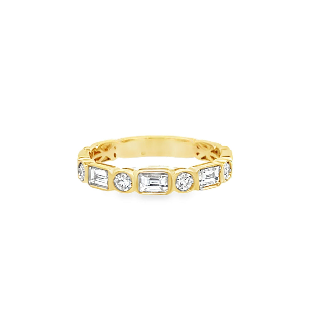 Baguette & Round Bezel Band