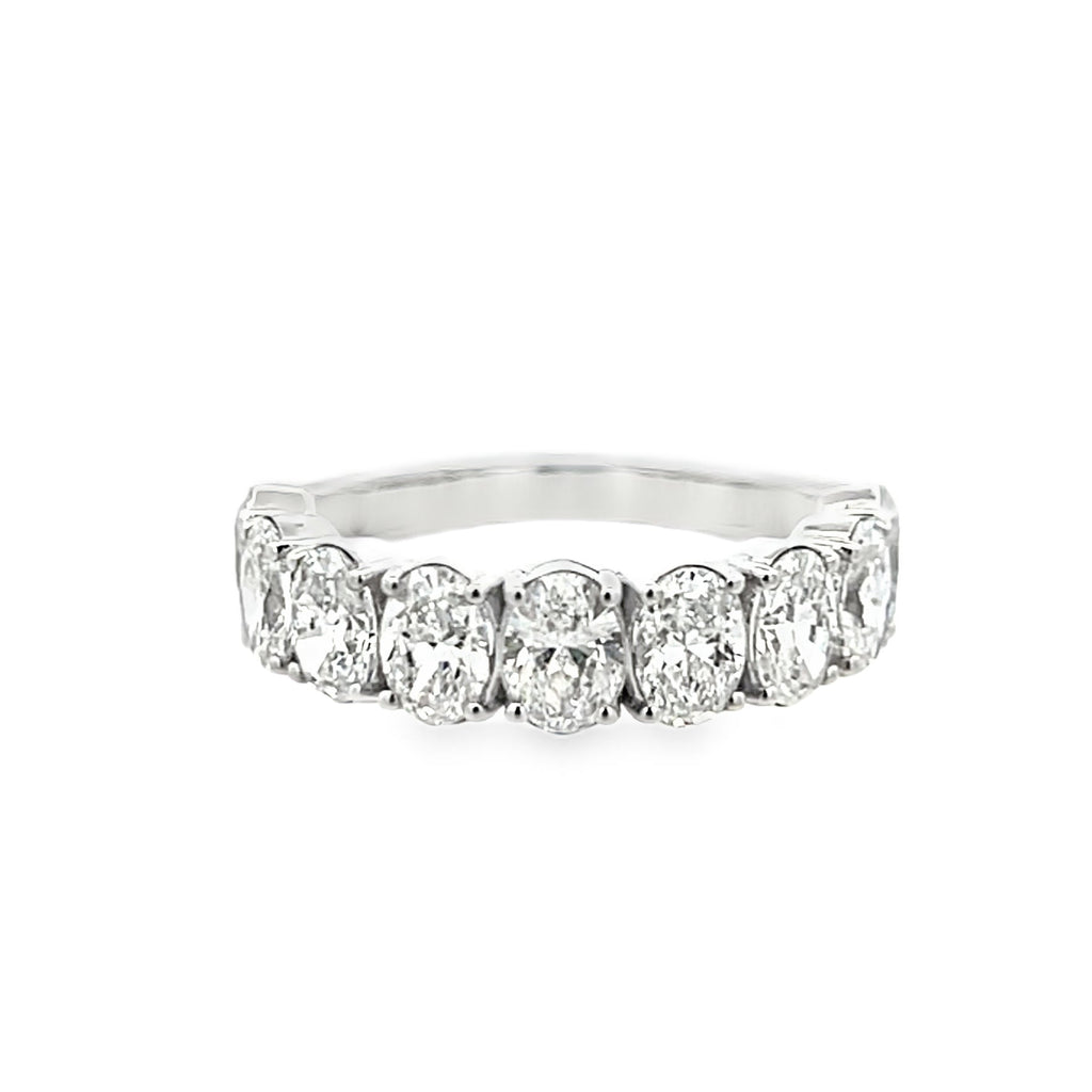 Lab-Grown 9 Stone Diamond Oval Band