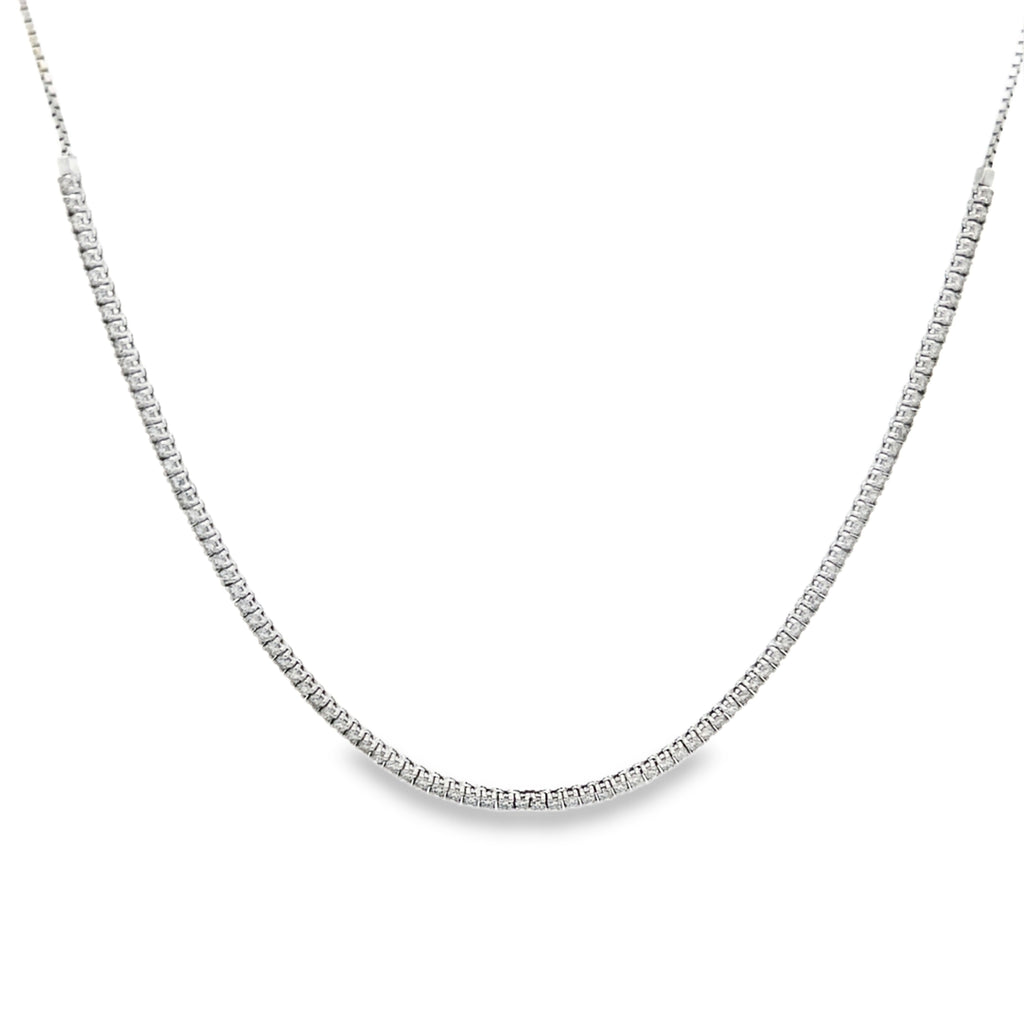 Mini Adjustable Bolo Diamond Tennis Necklace
