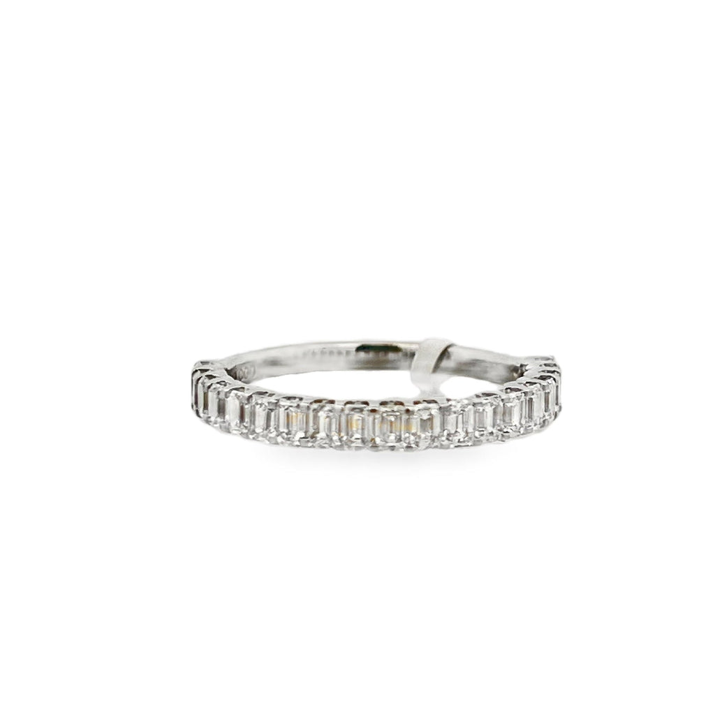 Lab-Grown Mini Emerald Cut Band
