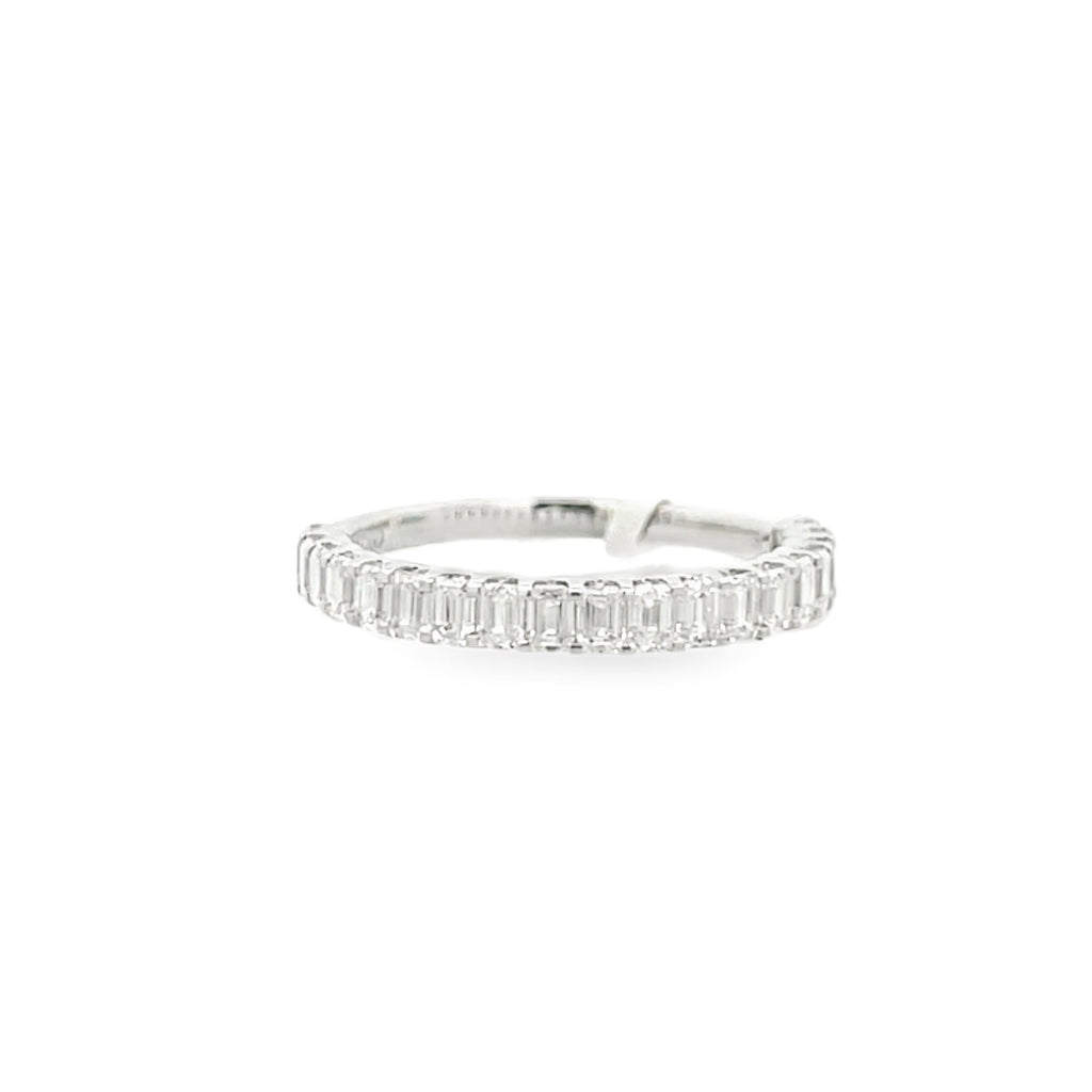 Lab-Grown Dainty Emerald Cut Band