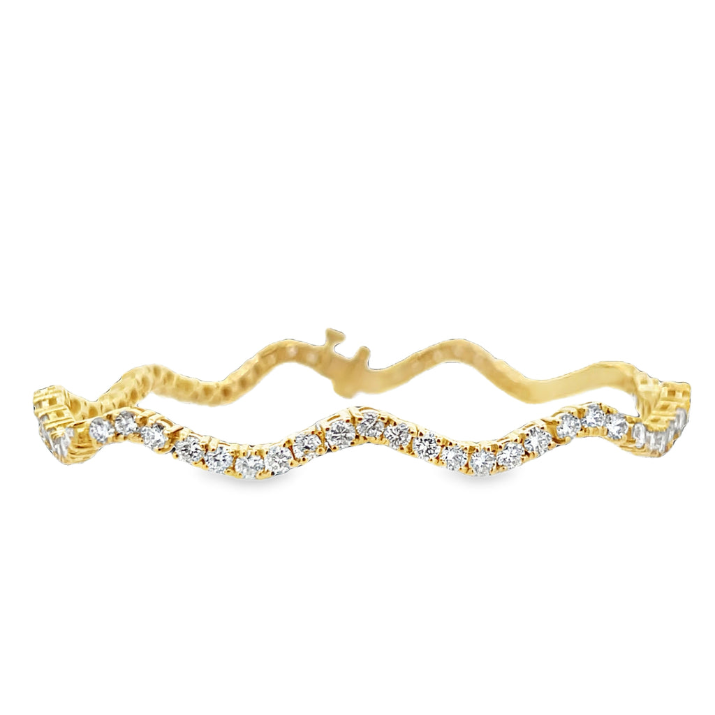 Lab-Grown Diamond Wavy Tennis Bracelet