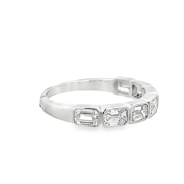 Lab-Grown Bezel E/W Emerald Cut Band