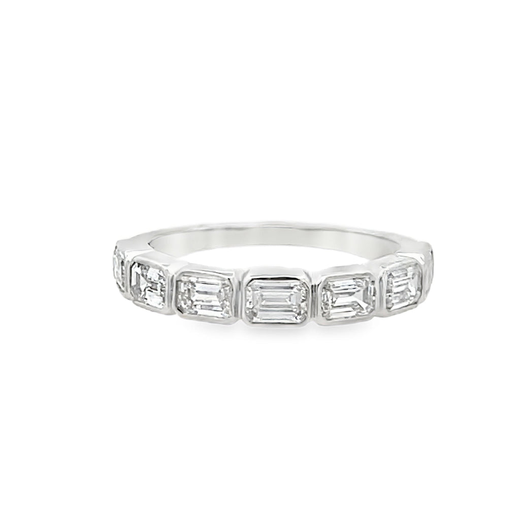 Lab-Grown Bezel E/W Emerald Cut Band