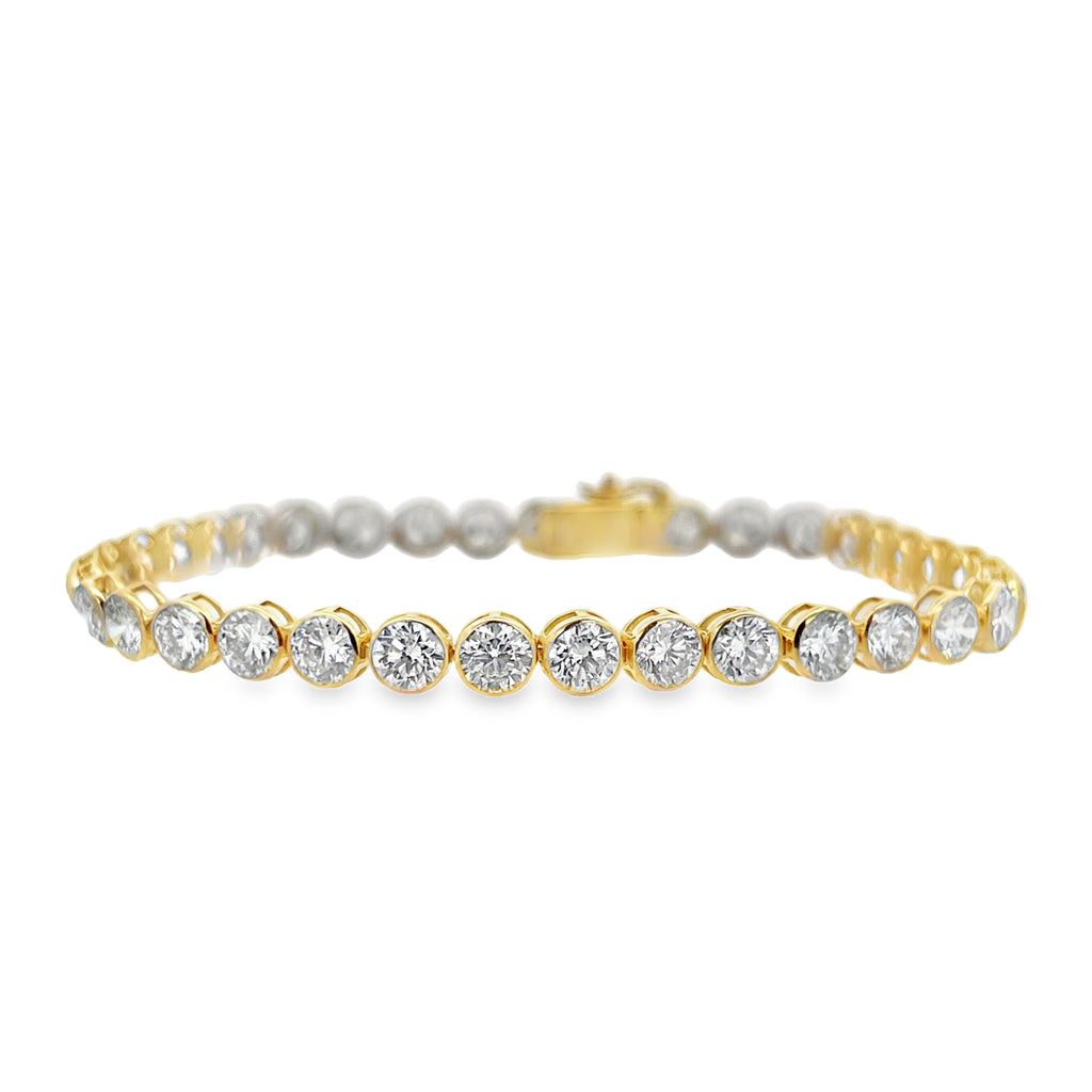 Lab-Grown Micro Bezel Round Tennis Bracelet