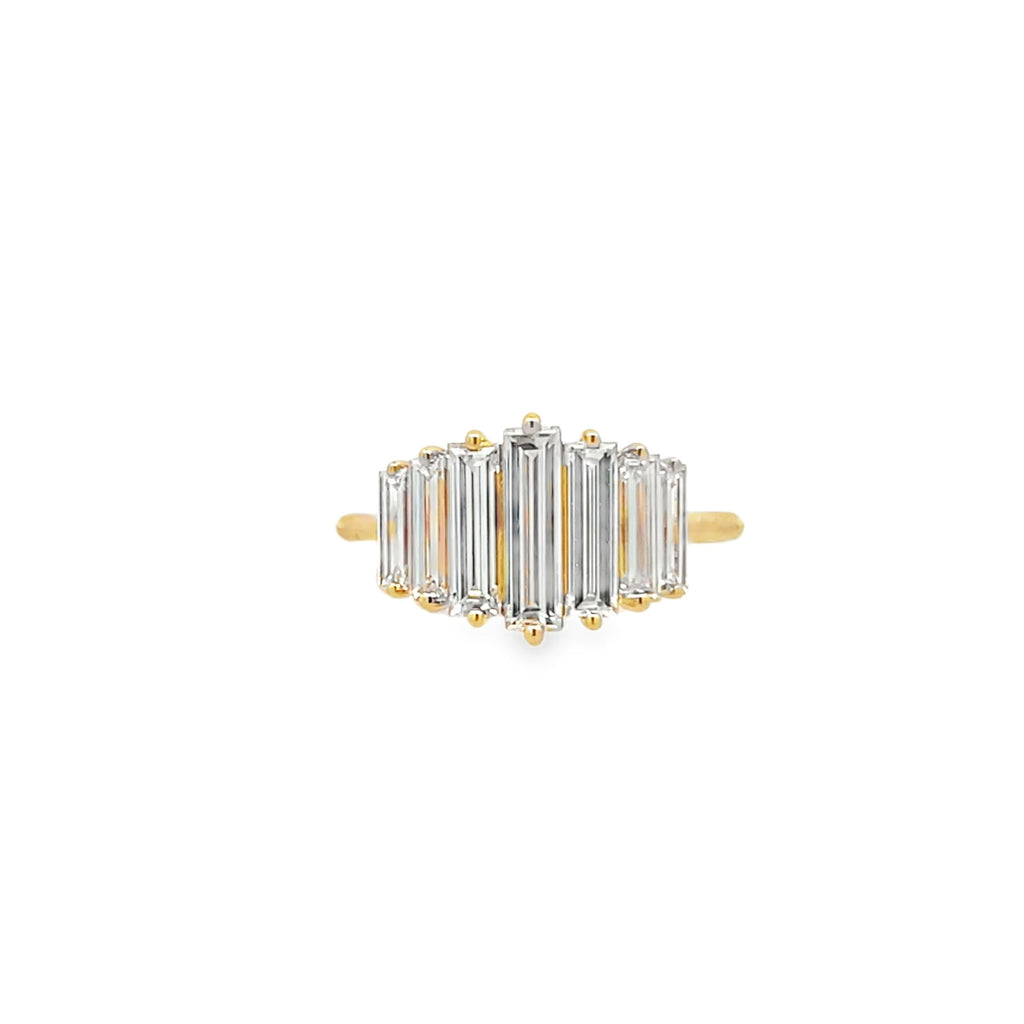 Lab-Grown Diamond Straight Baguette Anniversary Ring