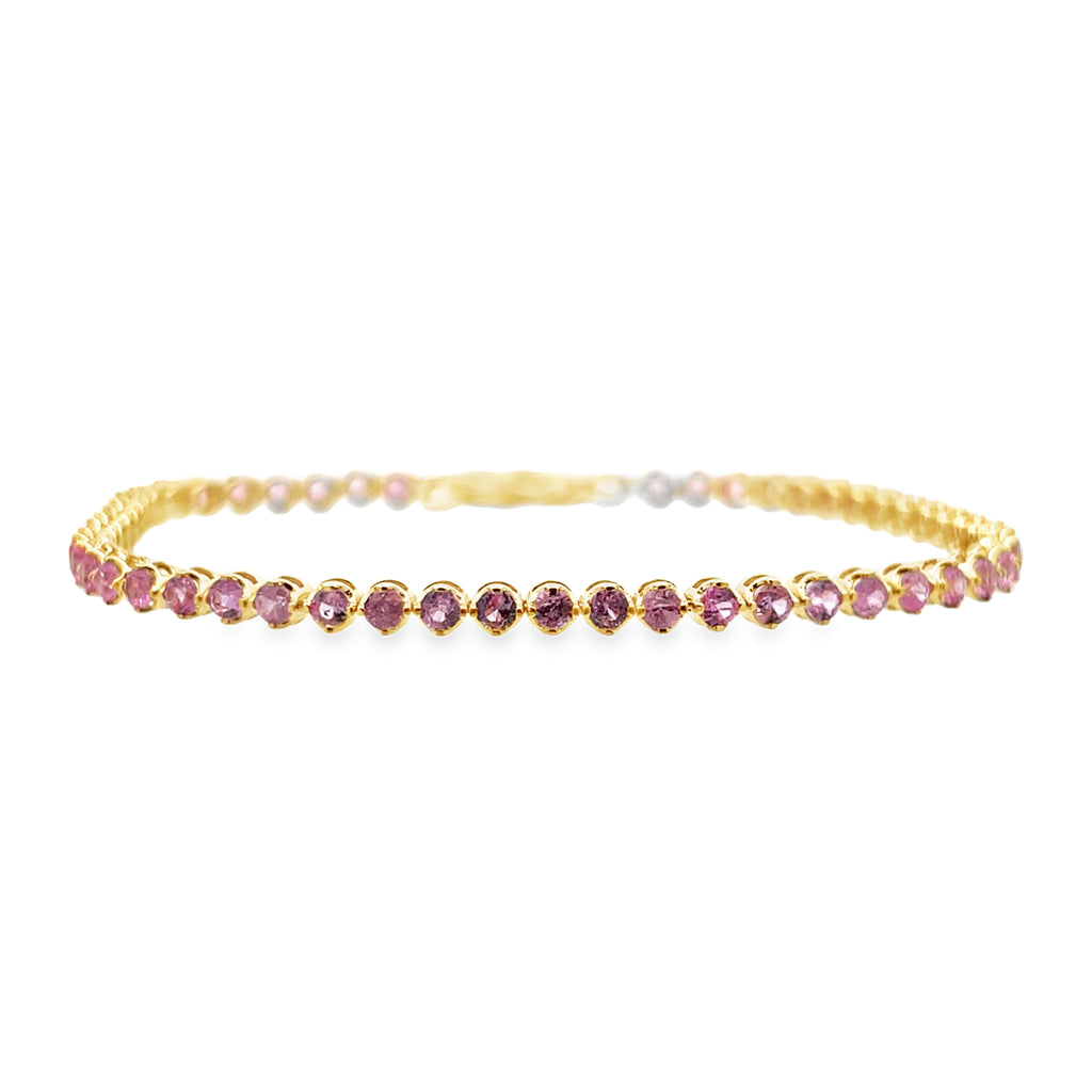 Cupcake Set Pink Sapphire Tennis Bracelet
