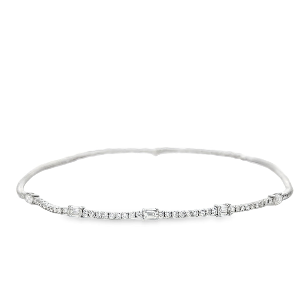 Emerald Cut & Round Accented Tennis Choker